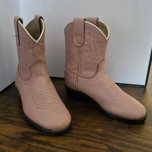 Stylish Pink Kids Cowboy Boots